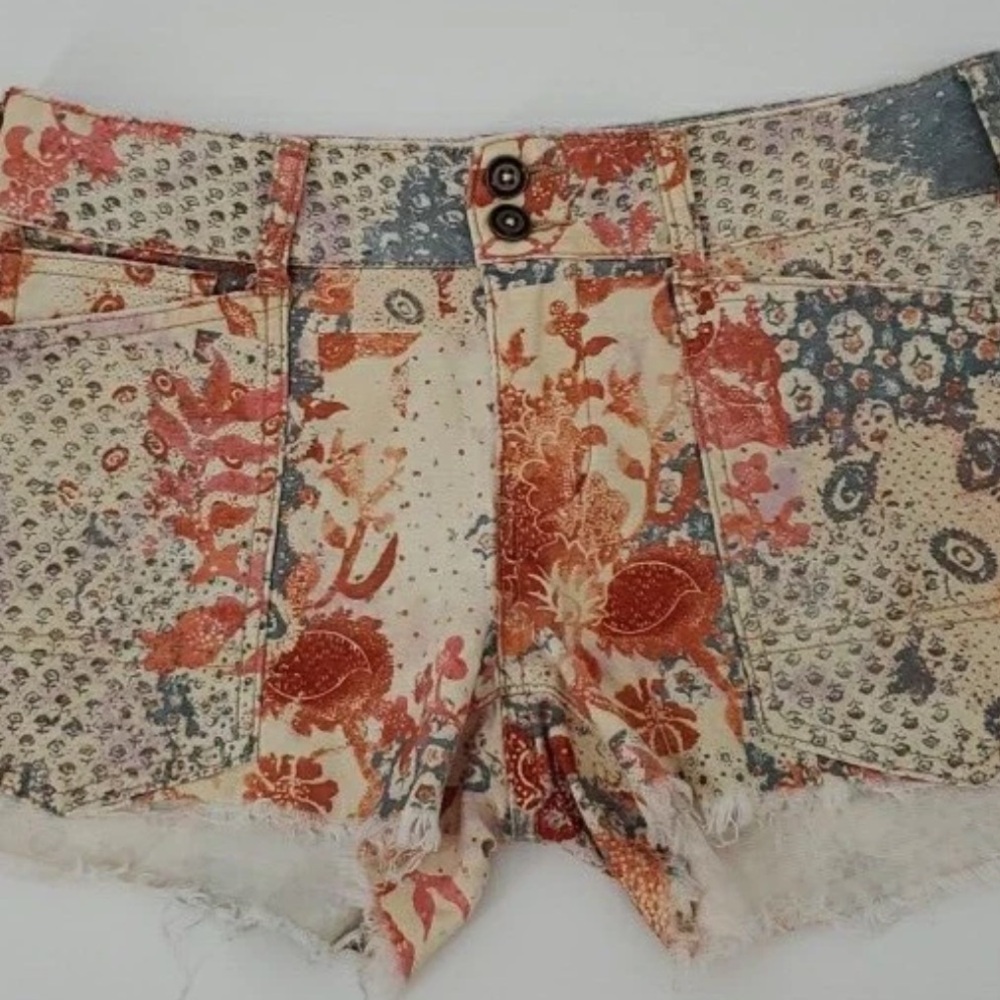 Anthropologie Pilcro The Wanderer Paisley Low Rise Boho Shorts Size 28 - Picture 7 of 14